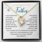 Sympathy Necklace Gift for Loss of Father with Message Card