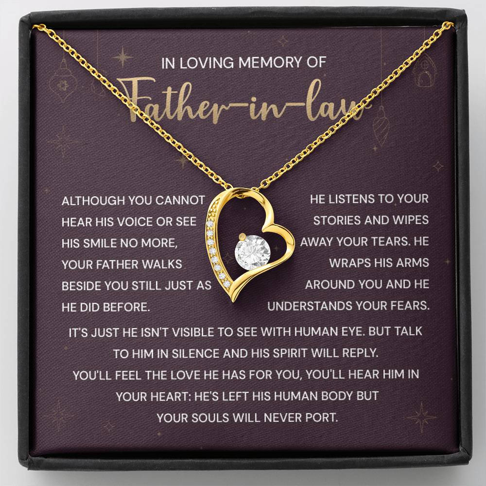 Loss of Father-in-Law Necklace with Message Card