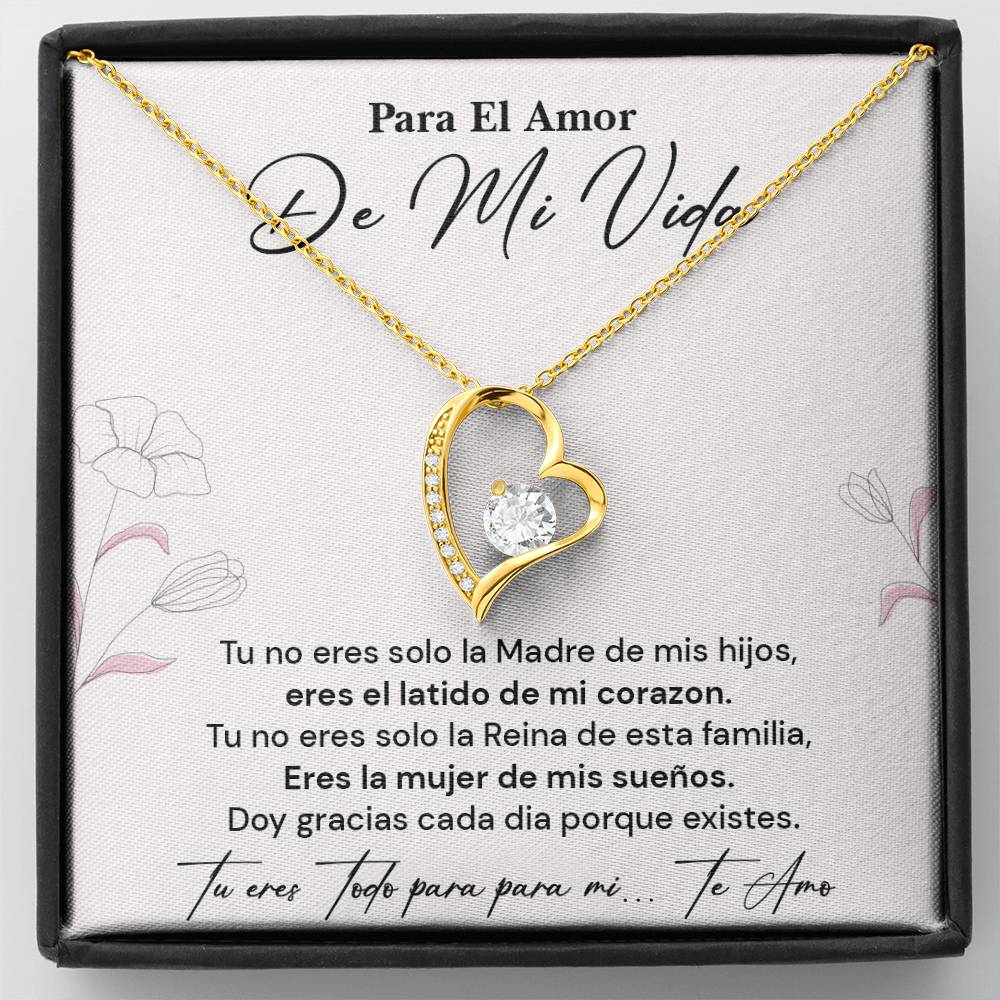 Collar Para El Amor De Mi Vida Regalo Romántico Para Esposa Latido De Mi Corazón Reina De La Familia Joyería Sentimental Para Esposa Collar Con Frase De Amor Regalo Romántico Para Mujer Especial Collar Con Mensaje De Amor Infinito