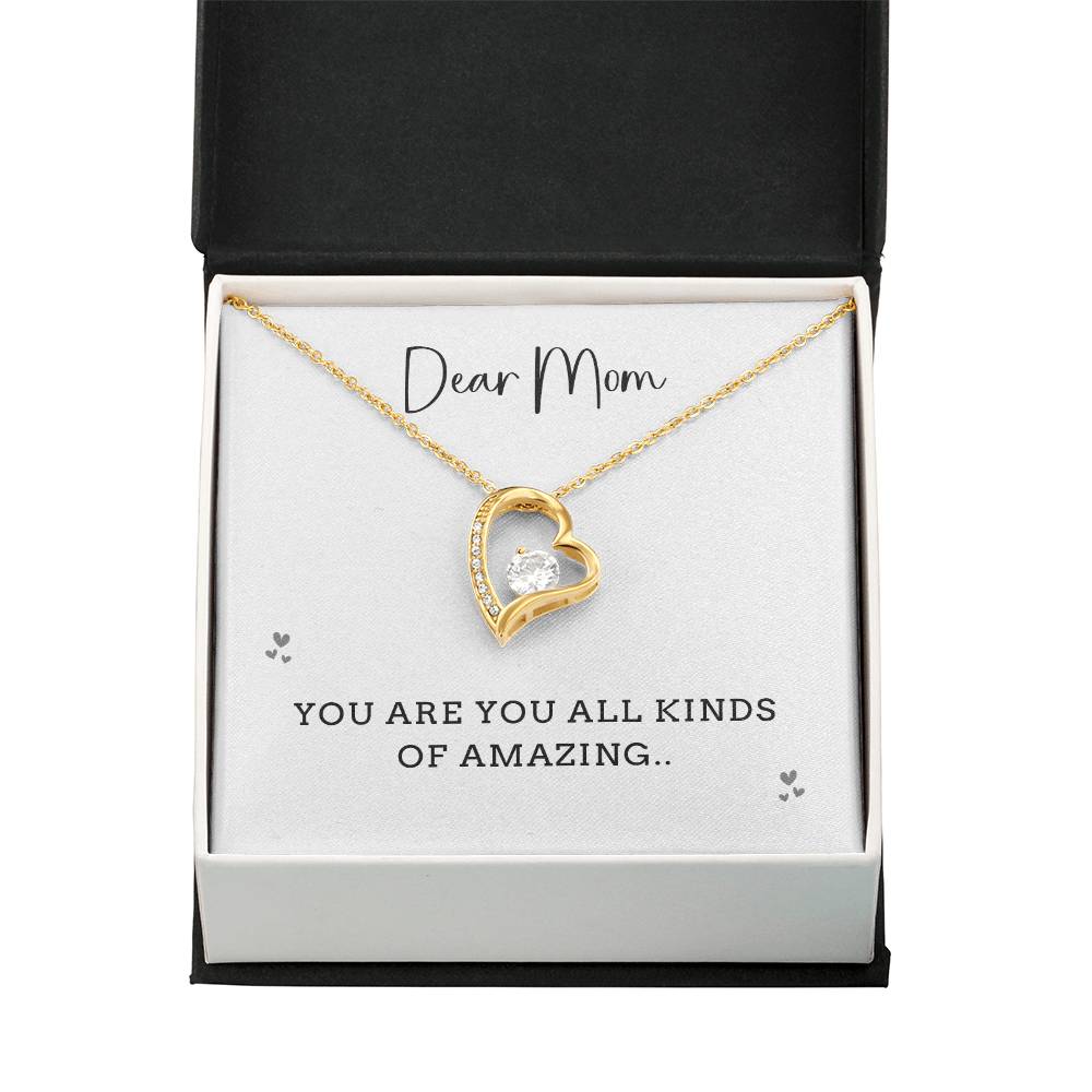 Dear Mom, Amazing Mom Necklace Gift Best Necklace Gift For Mom Inspirational Necklace Gift Thoughtful Necklace Gift Best Mother’s Day Necklace Gift Amazing Mom Celebration Necklace Gift Thoughtful Gift Necklace For Mothers