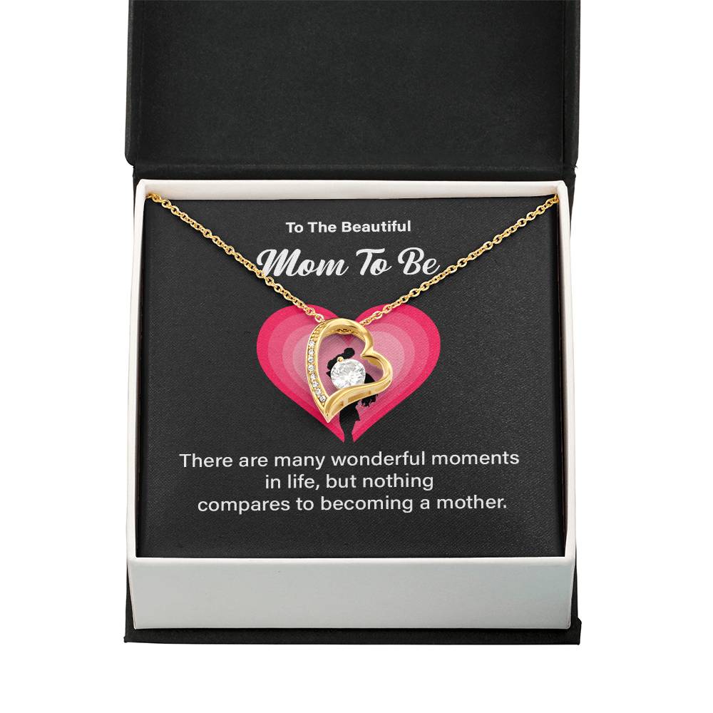 To The Beautiful Mom-to-be, Heartfelt Necklace For Her Elegant Jewelry For A Mom-to-be Thoughtful Necklace For Love And Support Sweet Pendant For A New Mom Elegant Pendant For A Mom’s Heart Thank You Gift For Motherhood Loving Message Necklace For Hope