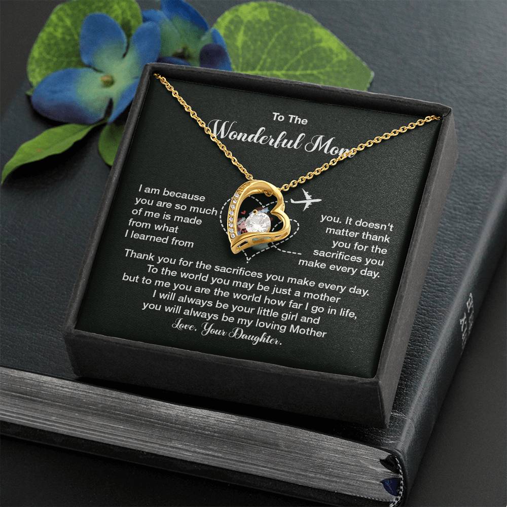 To The Wonderful Mom, Elegant Jewelry For A Mother’s Day Gift Thoughtful Necklace Sweet Gift For A Special Woman Loving Pendant Elegant Pendant For A Mother’s Bond Heartfelt Necklace For Family Bond Beautiful Necklace For A Special Connection