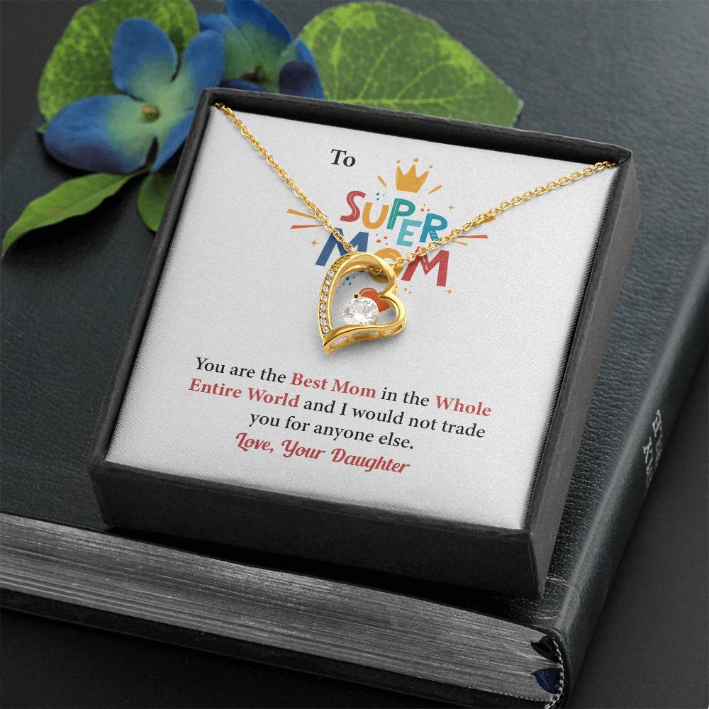 To Super Mom Thoughtful Gift For A Loving Mom Elegant Jewelry Sentimental Pendant Beautiful Necklace For A Special Connection Loving Pendant Special Necklace Thank You Pendant For A Super Mom Sentimental Jewelry