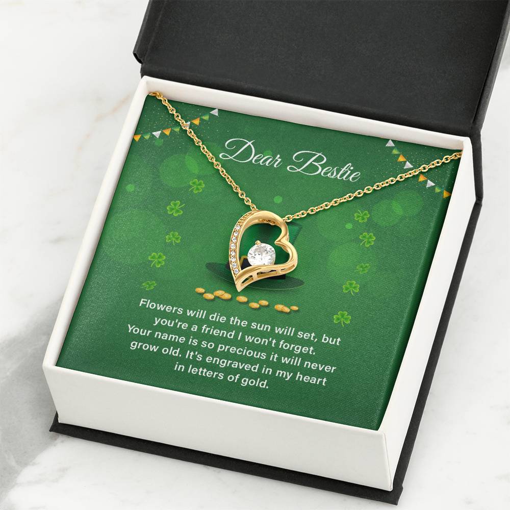 Dear Bestie, Friends Forever Keepsake Timeless Bonds Of Friendship Heartfelt Sentiments For Friends Golden Memories Jewelry Celebrate Our Connection Friendship Appreciation Gift Best Friend Love Necklace Gift From Brother, Sister