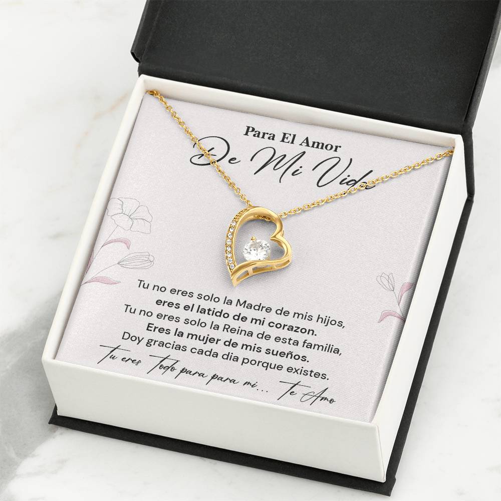 Collar Para El Amor De Mi Vida Regalo Romántico Para Esposa Latido De Mi Corazón Reina De La Familia Joyería Sentimental Para Esposa Collar Con Frase De Amor Regalo Romántico Para Mujer Especial Collar Con Mensaje De Amor Infinito