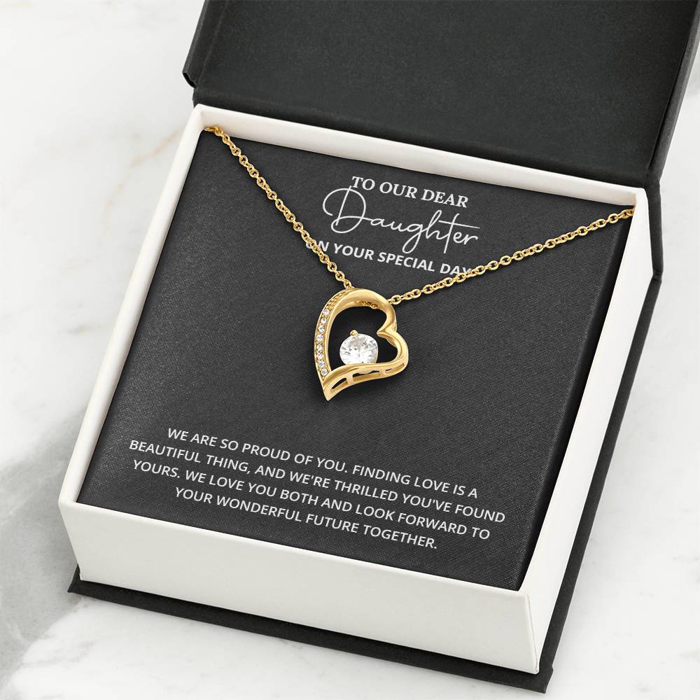 To Our Dear Daughter Daughter Engagement Necklace Engagement Gift For Daughter Sentimental Gift For Daughter’s Engagement Jewelry Gift For Daughter’s Engagement Daughter’s Special Day Necklace Meaningful Gift For Daughter’s Engagement