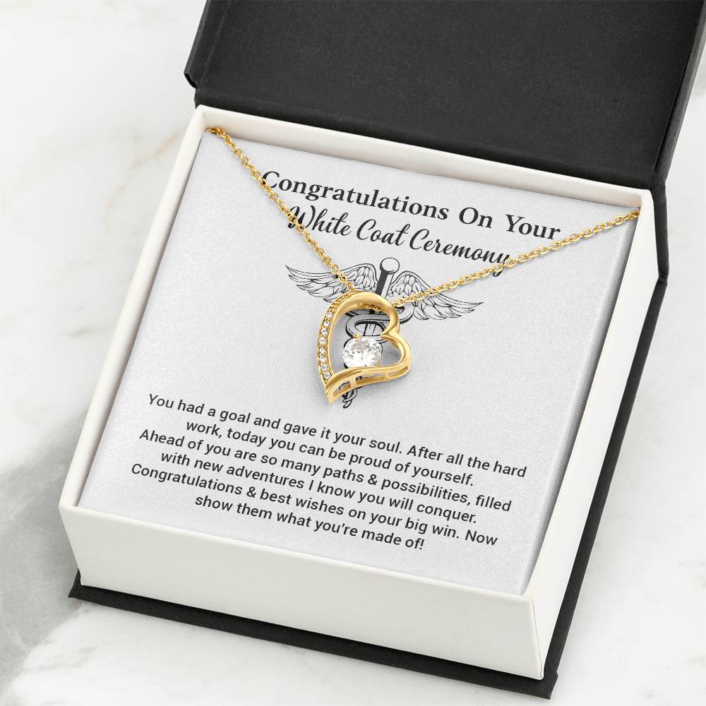 Congratulations On Your White Coat Ceremony Congratulations Necklace Inspirational Jewelry Gift Meaningful Gift For Graduates New Adventures Necklace Motivational Jewelry Personal Growth Jewelry Best Wishes Necklace