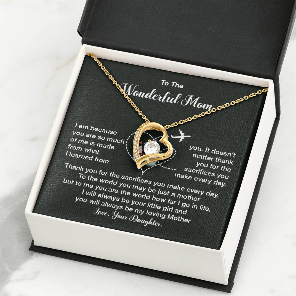 To The Wonderful Mom, Elegant Jewelry For A Mother’s Day Gift Thoughtful Necklace Sweet Gift For A Special Woman Loving Pendant Elegant Pendant For A Mother’s Bond Heartfelt Necklace For Family Bond Beautiful Necklace For A Special Connection