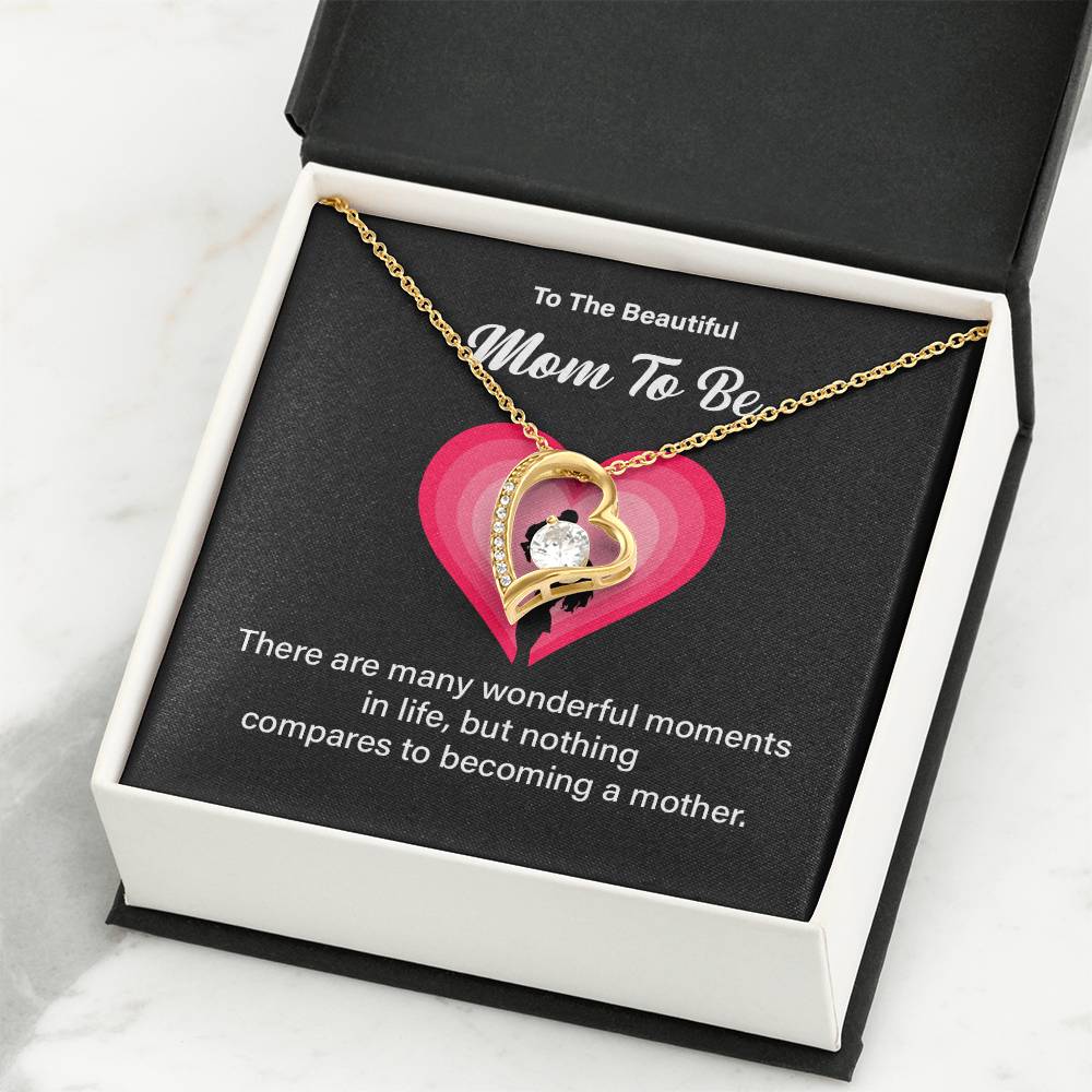 To The Beautiful Mom-to-be, Heartfelt Necklace For Her Elegant Jewelry For A Mom-to-be Thoughtful Necklace For Love And Support Sweet Pendant For A New Mom Elegant Pendant For A Mom’s Heart Thank You Gift For Motherhood Loving Message Necklace For Hope