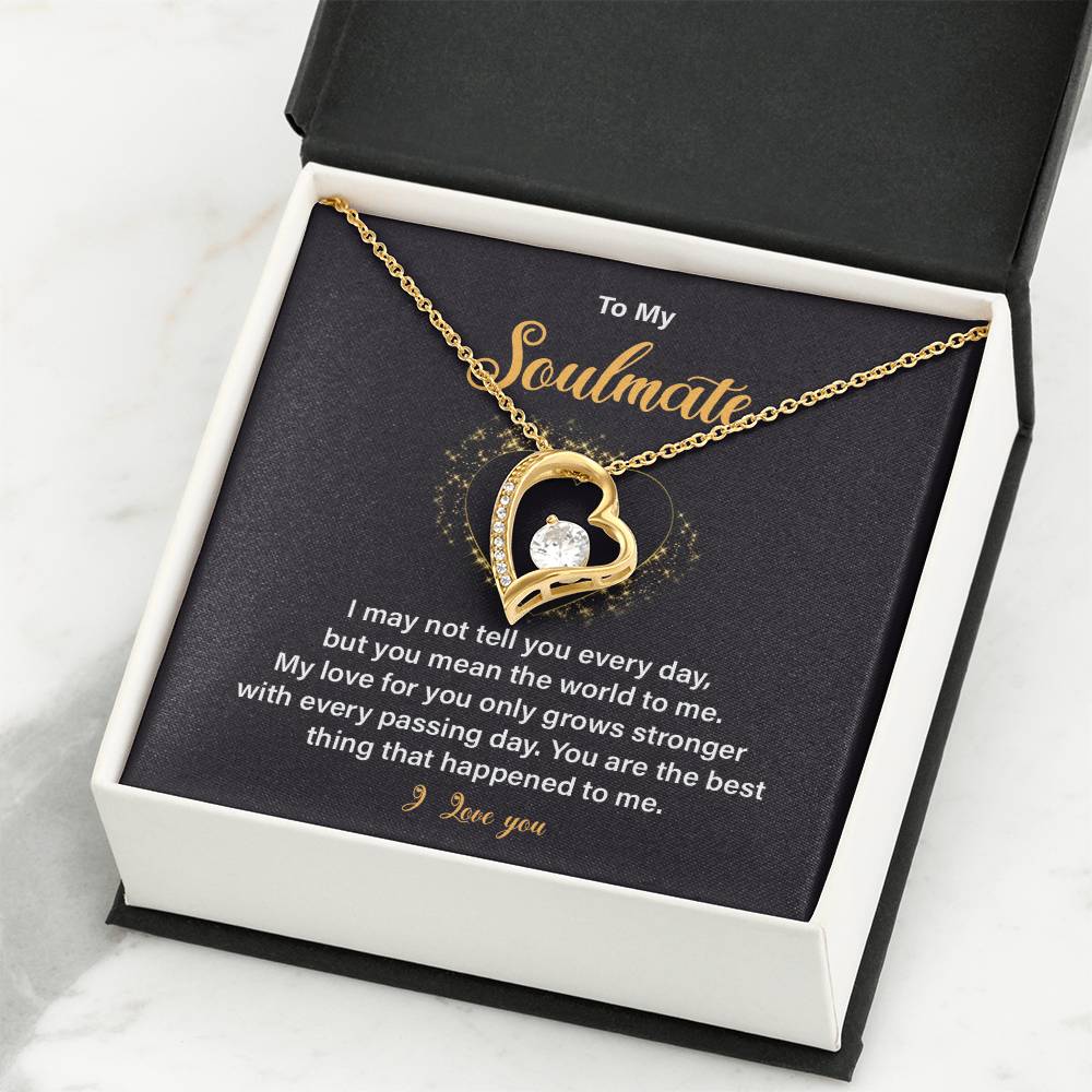 Soulmate Necklace Gift for Her – Romantic Message Box