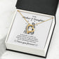 Mother Daughter Bond Necklace Gift with Message Card