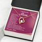 Mom Necklace Gift with Loving Message Card