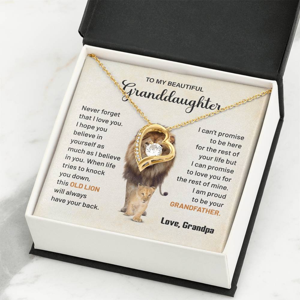 Granddaughter Gift from Grandpa with Lion Quote