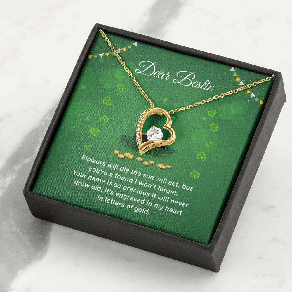 Dear Bestie, Friends Forever Keepsake Timeless Bonds Of Friendship Heartfelt Sentiments For Friends Golden Memories Jewelry Celebrate Our Connection Friendship Appreciation Gift Best Friend Love Necklace Gift From Brother, Sister