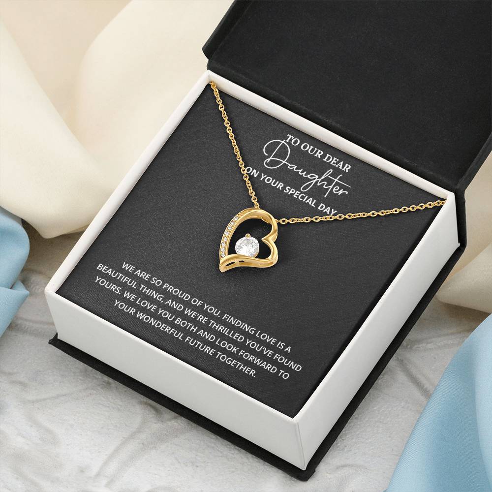 To Our Dear Daughter Daughter Engagement Necklace Engagement Gift For Daughter Sentimental Gift For Daughter’s Engagement Jewelry Gift For Daughter’s Engagement Daughter’s Special Day Necklace Meaningful Gift For Daughter’s Engagement