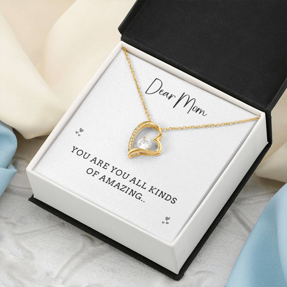 Dear Mom, Amazing Mom Necklace Gift Best Necklace Gift For Mom Inspirational Necklace Gift Thoughtful Necklace Gift Best Mother’s Day Necklace Gift Amazing Mom Celebration Necklace Gift Thoughtful Gift Necklace For Mothers