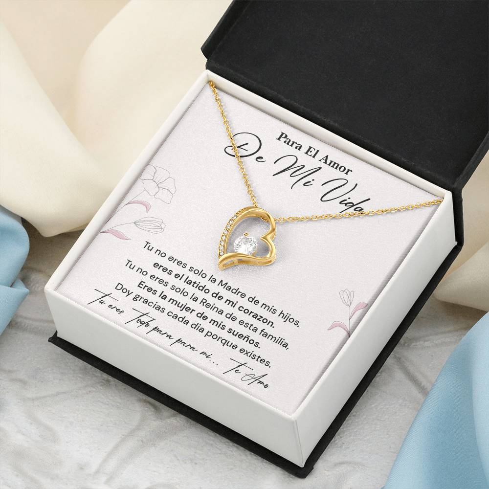 Collar Para El Amor De Mi Vida Regalo Romántico Para Esposa Latido De Mi Corazón Reina De La Familia Joyería Sentimental Para Esposa Collar Con Frase De Amor Regalo Romántico Para Mujer Especial Collar Con Mensaje De Amor Infinito