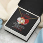 Mother Necklace Gift with Hug Message Card