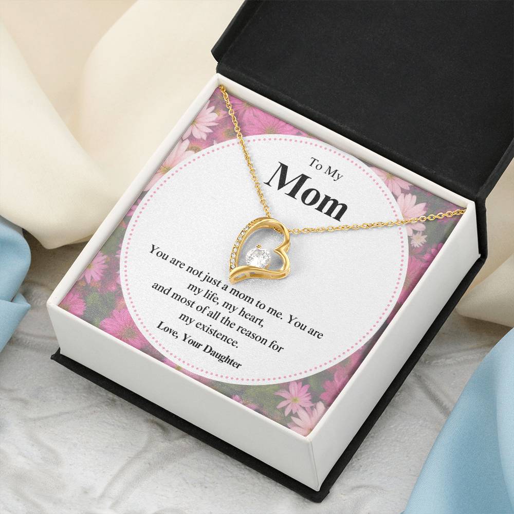 Daughter to Mom Necklace Gift with Message Card