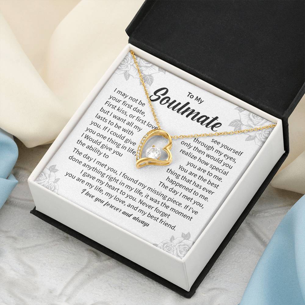 Soulmate Heart Necklace Gift for Her – Gift Box