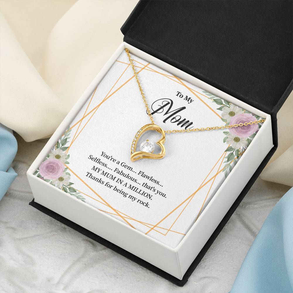 My Mom in a Million Necklace Gift with Message Card