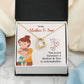 Mother and Son Necklace Gift with Unbreakable Bond Card