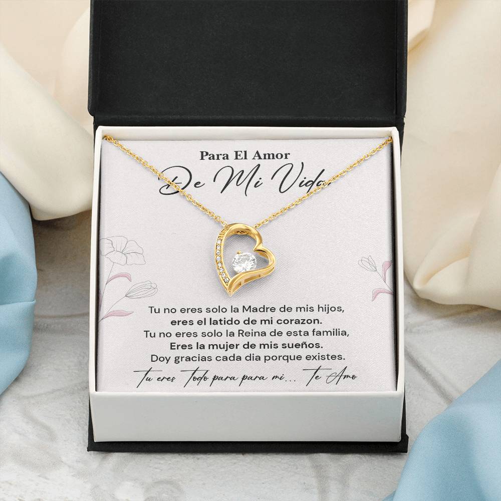 Collar Para El Amor De Mi Vida Regalo Romántico Para Esposa Latido De Mi Corazón Reina De La Familia Joyería Sentimental Para Esposa Collar Con Frase De Amor Regalo Romántico Para Mujer Especial Collar Con Mensaje De Amor Infinito