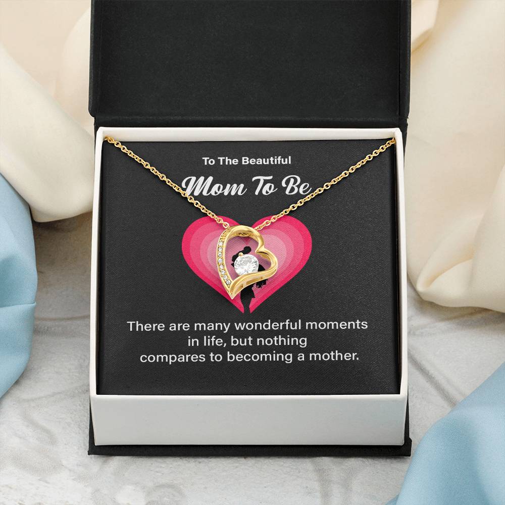 To The Beautiful Mom-to-be, Heartfelt Necklace For Her Elegant Jewelry For A Mom-to-be Thoughtful Necklace For Love And Support Sweet Pendant For A New Mom Elegant Pendant For A Mom’s Heart Thank You Gift For Motherhood Loving Message Necklace For Hope