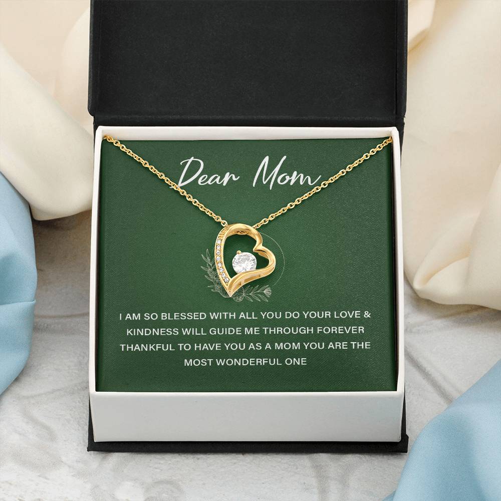 Dear Mom Blessed To Have You Necklace Love You Mom Necklace Best Mom Ever Necklace Eternal Bond With Mom Necklace Meaning Thoughtful Gift For Mindful Gift For Mom Necklace For Family Bond Dear Mom Necklace Gift