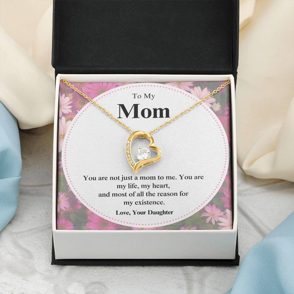 Daughter to Mom Necklace Gift with Message Card