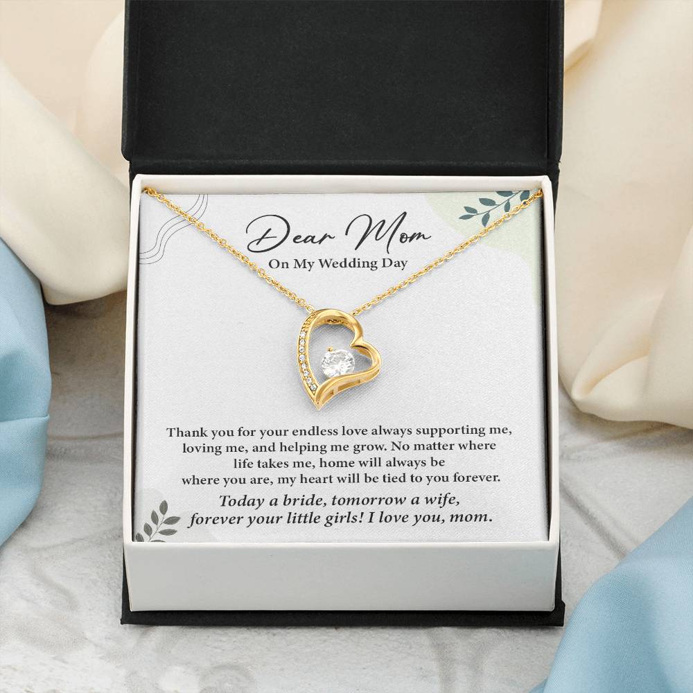 Dear Mom On My Wedding Day Heartfelt Necklace Gift From Daughter Dear Mom On My Wedding Day Mother Wedding Day Gift Sentimental Gift For Mother From Daughter Forever Your Little Girl Wedding Gift Gift For Mom On Daughter’s Wedding Day