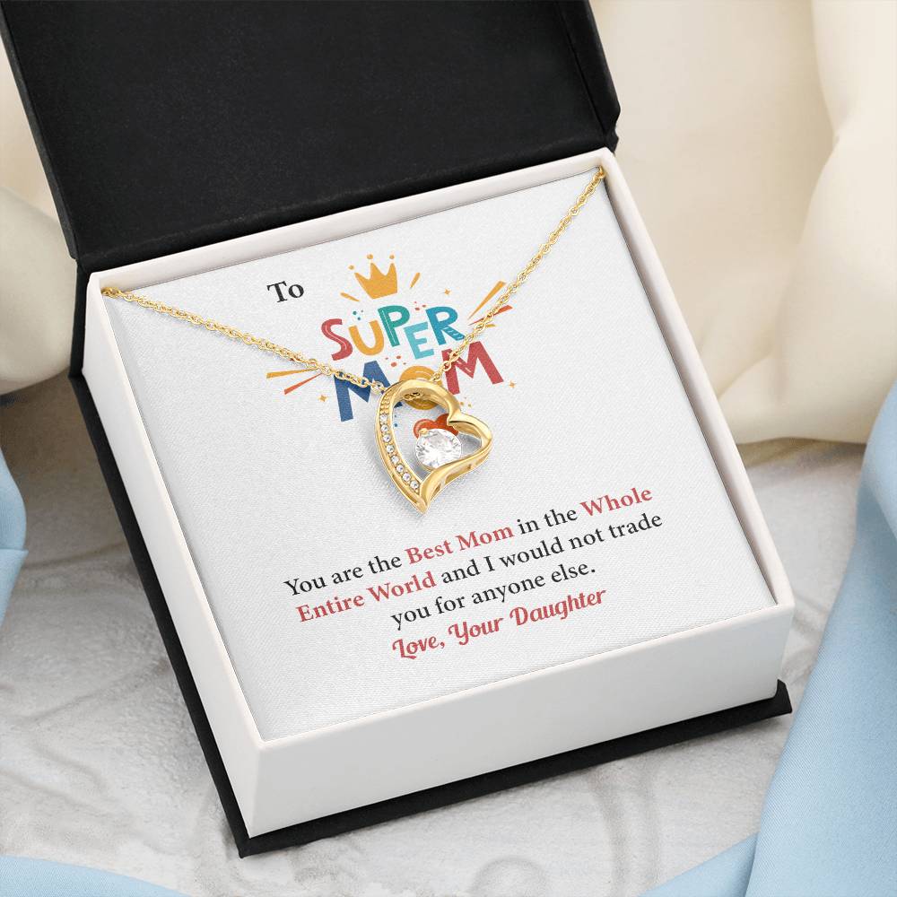 To Super Mom Thoughtful Gift For A Loving Mom Elegant Jewelry Sentimental Pendant Beautiful Necklace For A Special Connection Loving Pendant Special Necklace Thank You Pendant For A Super Mom Sentimental Jewelry