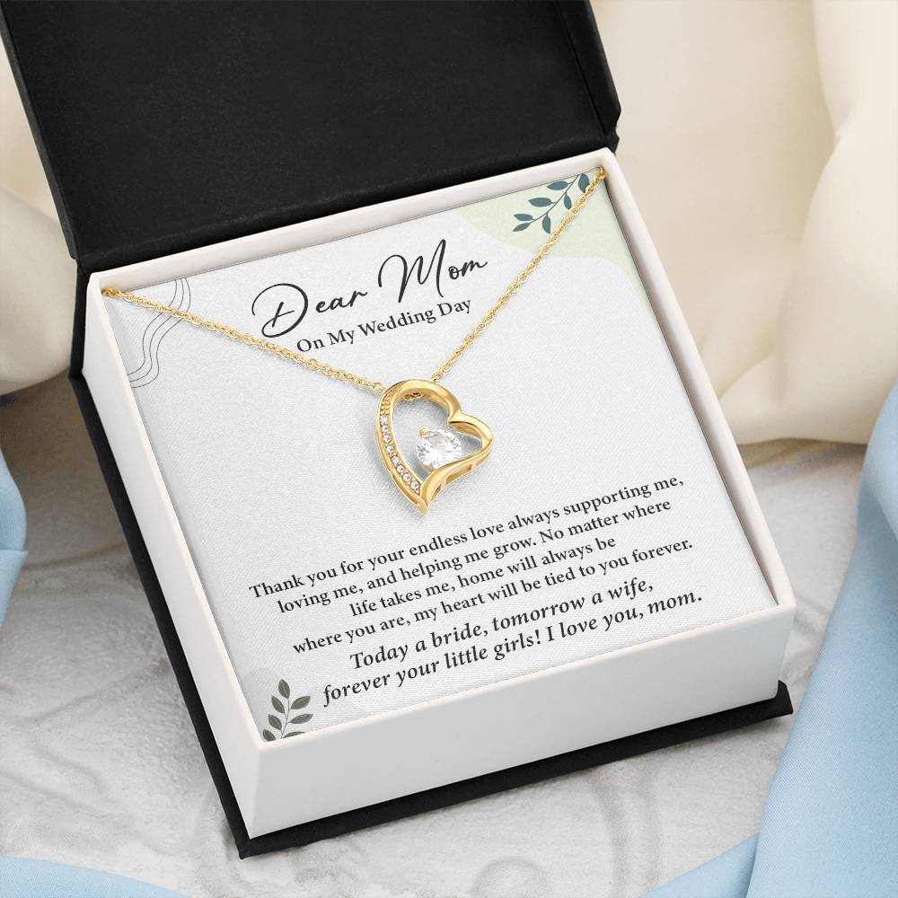 Dear Mom On My Wedding Day Heartfelt Necklace Gift From Daughter Dear Mom On My Wedding Day Mother Wedding Day Gift Sentimental Gift For Mother From Daughter Forever Your Little Girl Wedding Gift Gift For Mom On Daughter’s Wedding Day