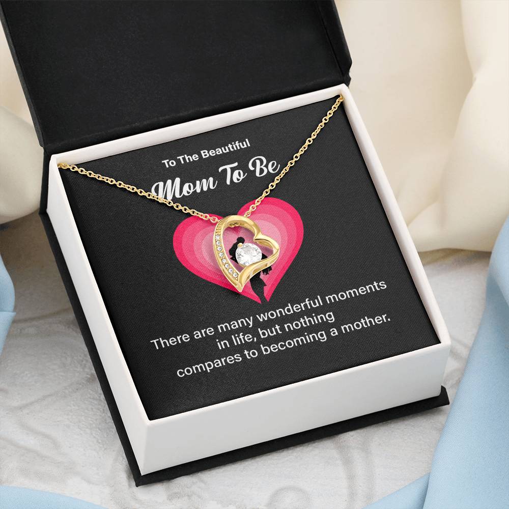 To The Beautiful Mom-to-be, Heartfelt Necklace For Her Elegant Jewelry For A Mom-to-be Thoughtful Necklace For Love And Support Sweet Pendant For A New Mom Elegant Pendant For A Mom’s Heart Thank You Gift For Motherhood Loving Message Necklace For Hope