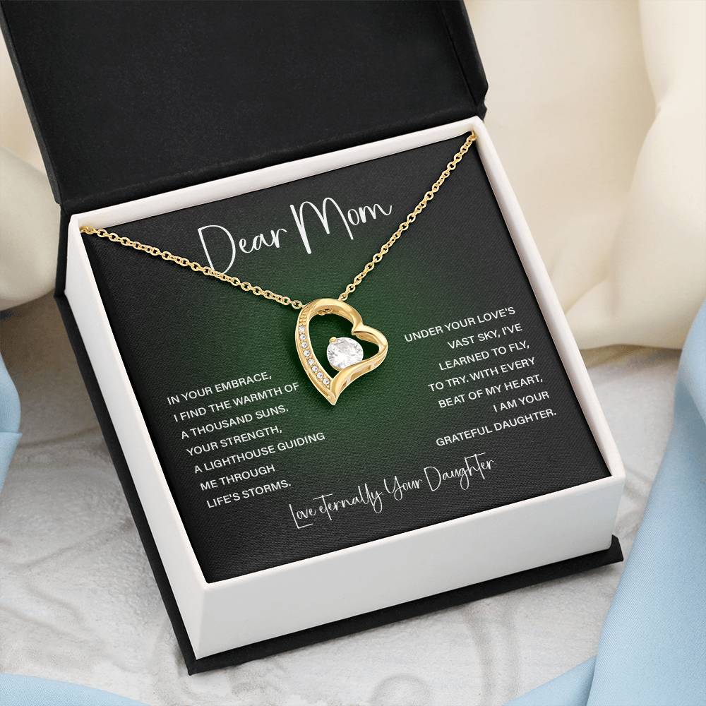 Dear Mom, Mother’s Day Necklace For Mom Best Birthday Gift Necklace Thoughtful Anniversary Necklace Heartfelt Christmas Gift Thank You Necklace Gift Necklace With Message Card