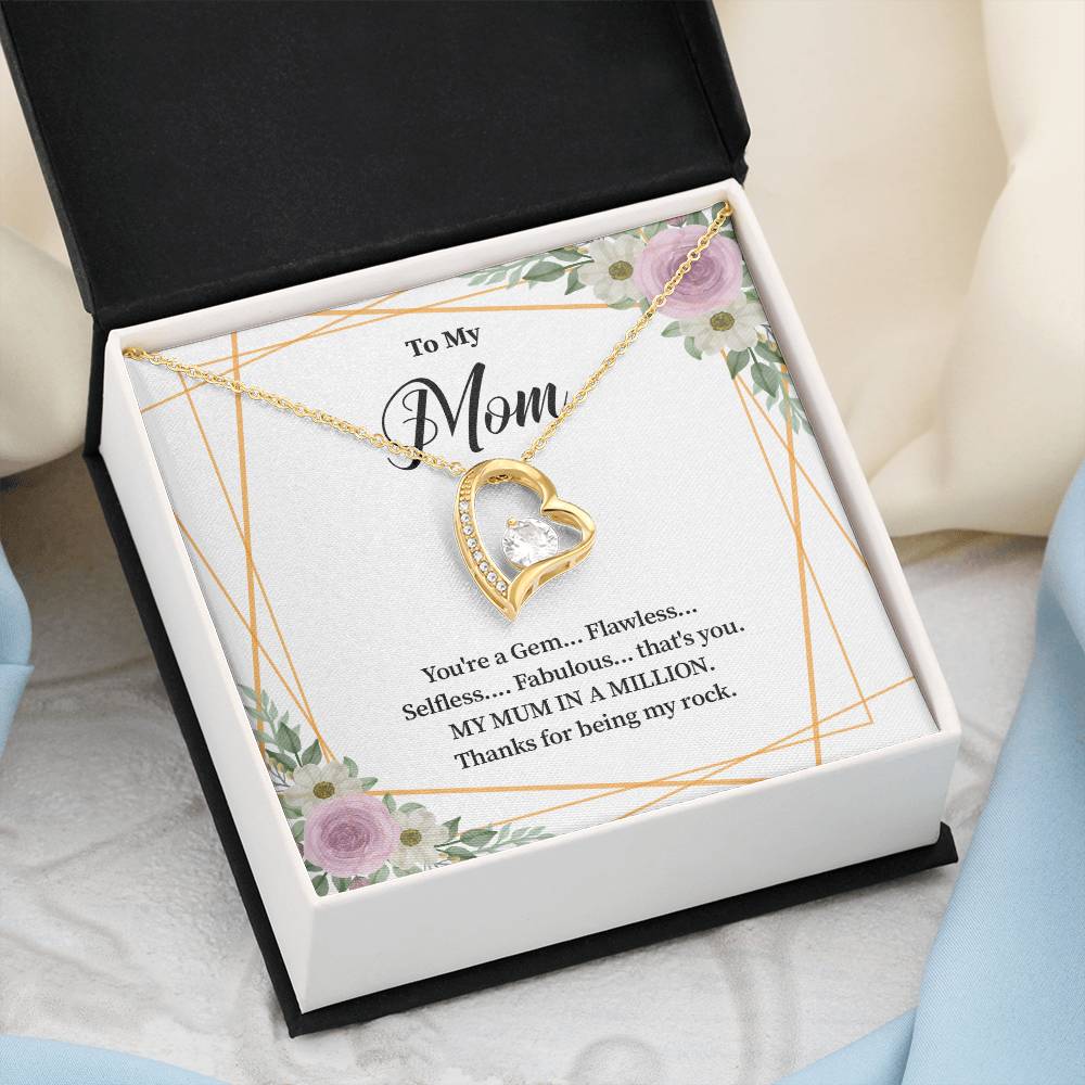My Mom in a Million Necklace Gift with Message Card