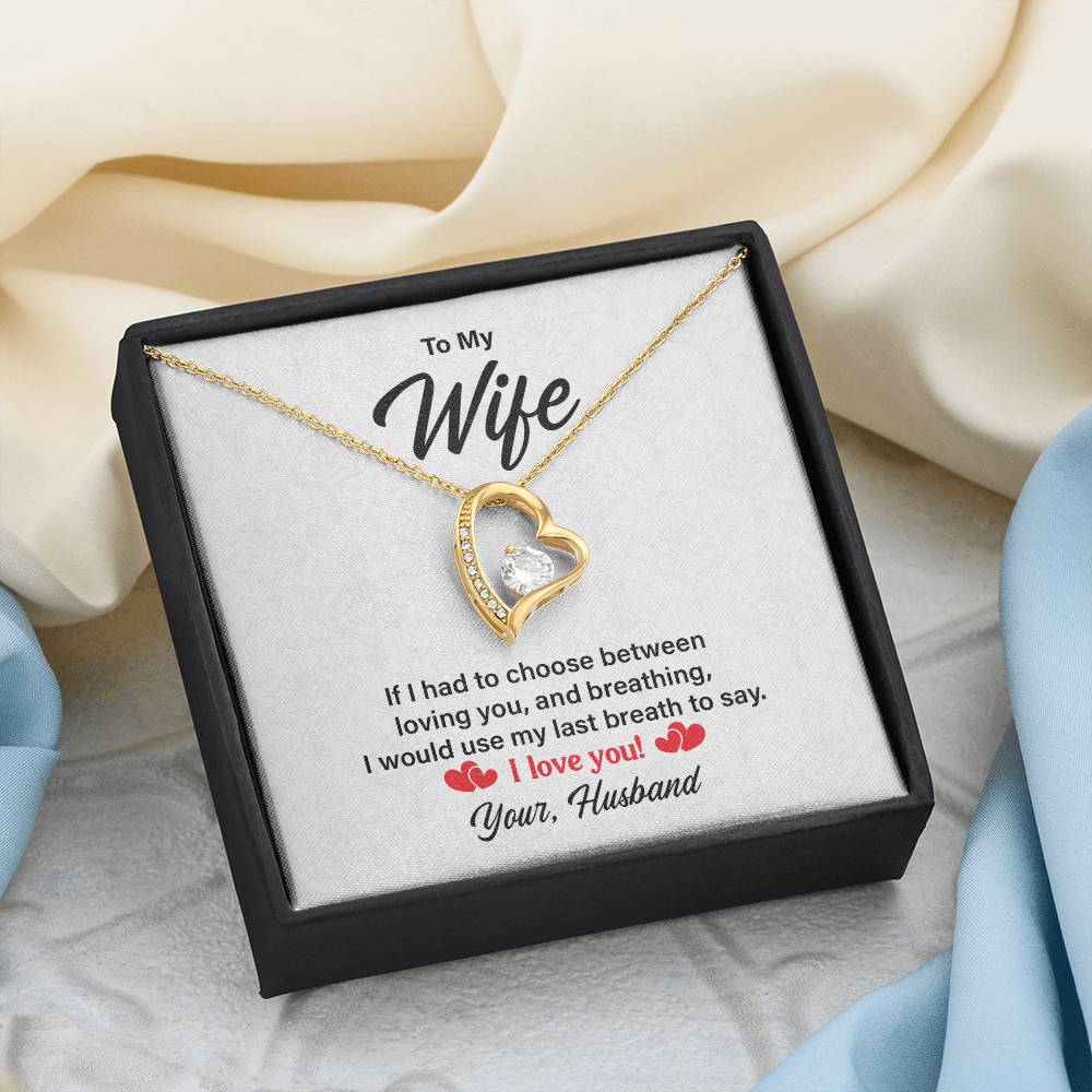 Wife Necklace Gift from Husband – Romantic Message Card