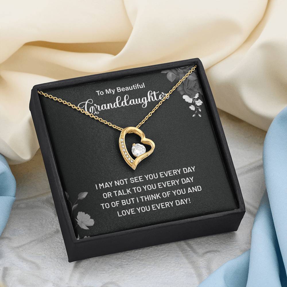 Granddaughter Gift Necklace from Grandma – Message Card