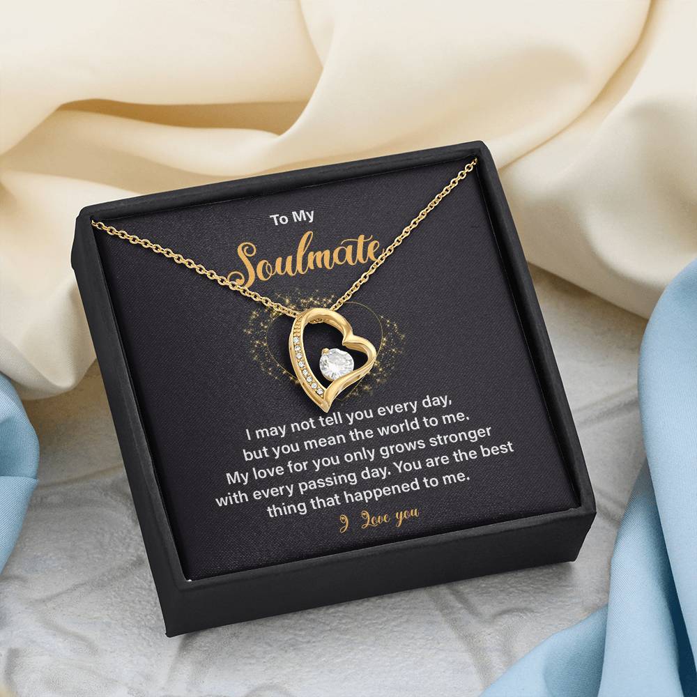 Soulmate Necklace Gift for Her – Romantic Message Box