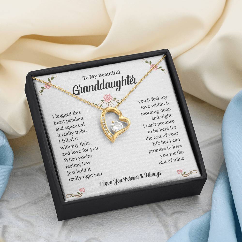 Granddaughter Necklace Gift with Love Message Card