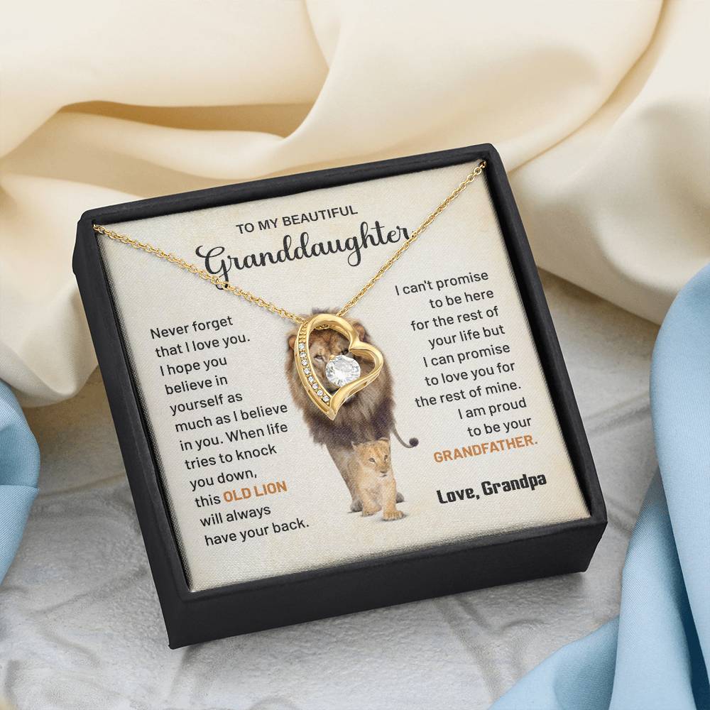 Granddaughter Gift from Grandpa with Lion Quote