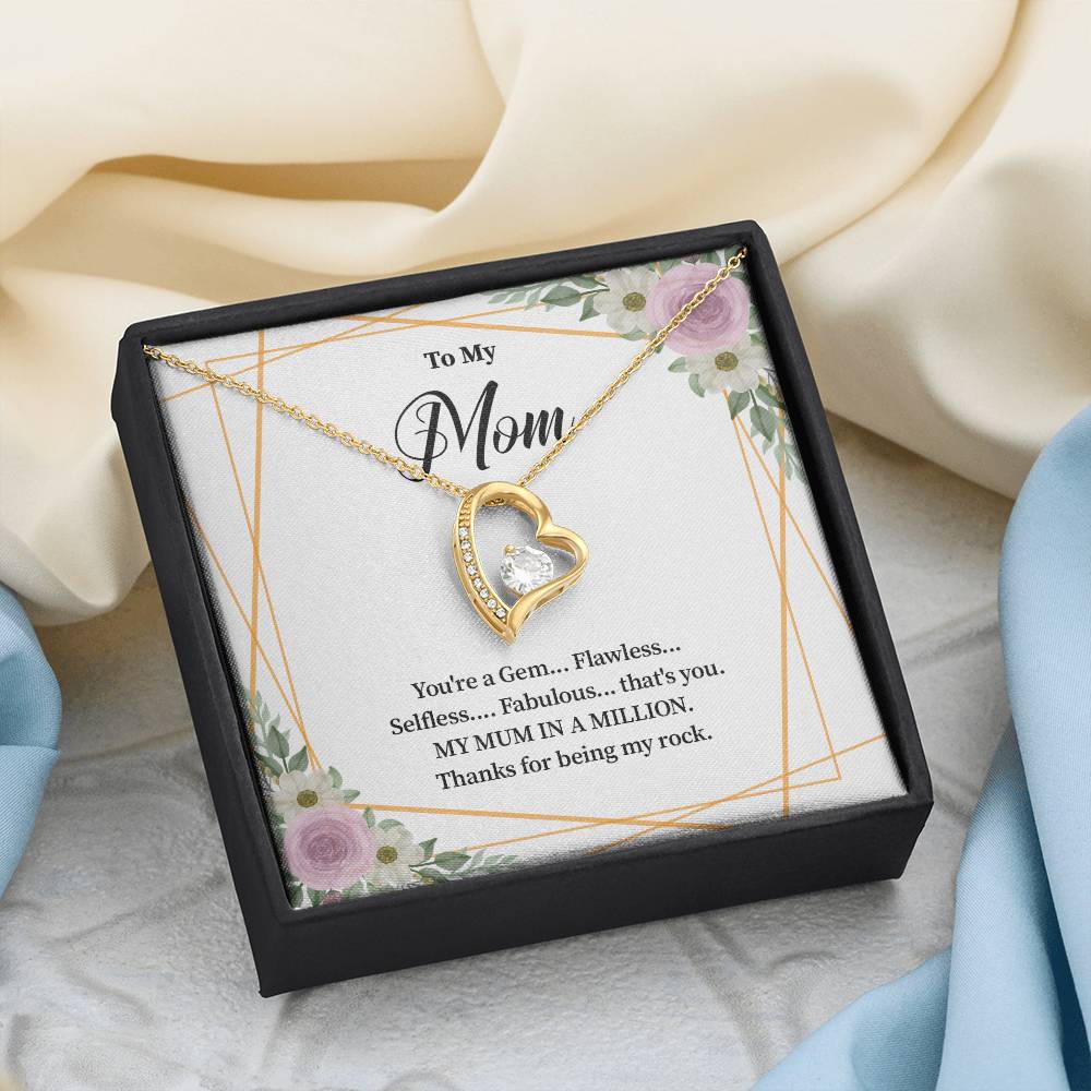 My Mom in a Million Necklace Gift with Message Card