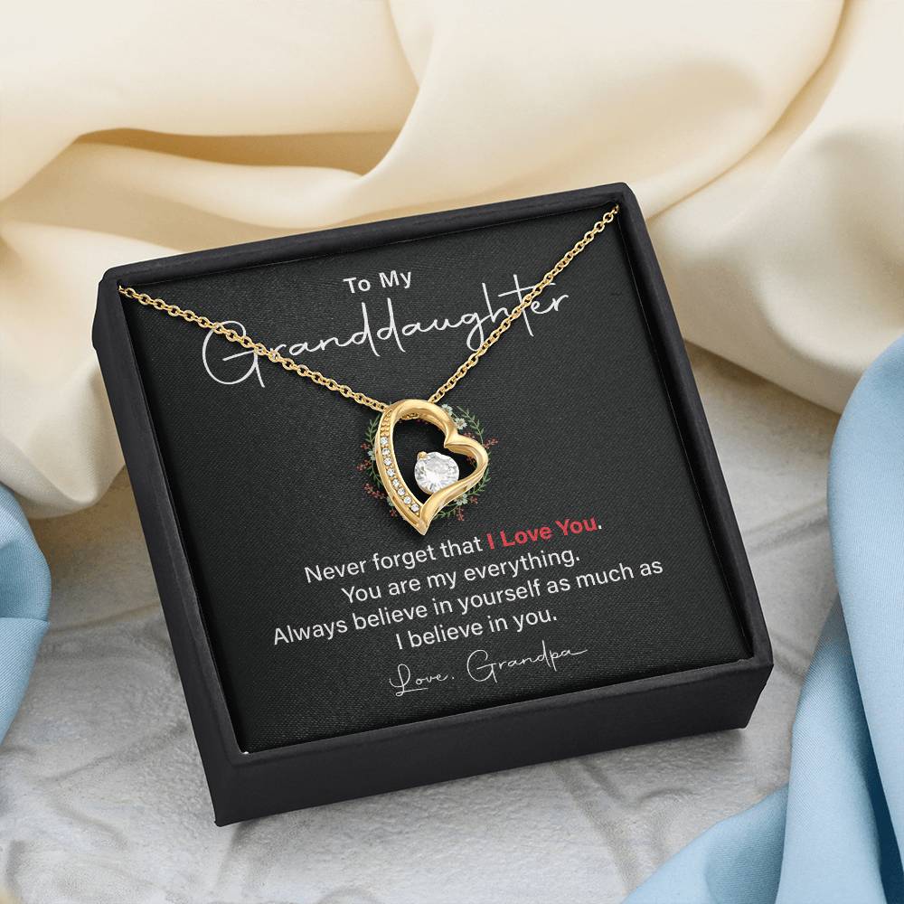 Granddaughter Necklace Gift from Grandpa – Love Message