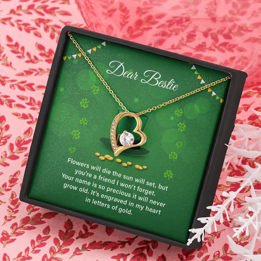 Dear Bestie, Friends Forever Keepsake Timeless Bonds Of Friendship Heartfelt Sentiments For Friends Golden Memories Jewelry Celebrate Our Connection Friendship Appreciation Gift Best Friend Love Necklace Gift From Brother, Sister