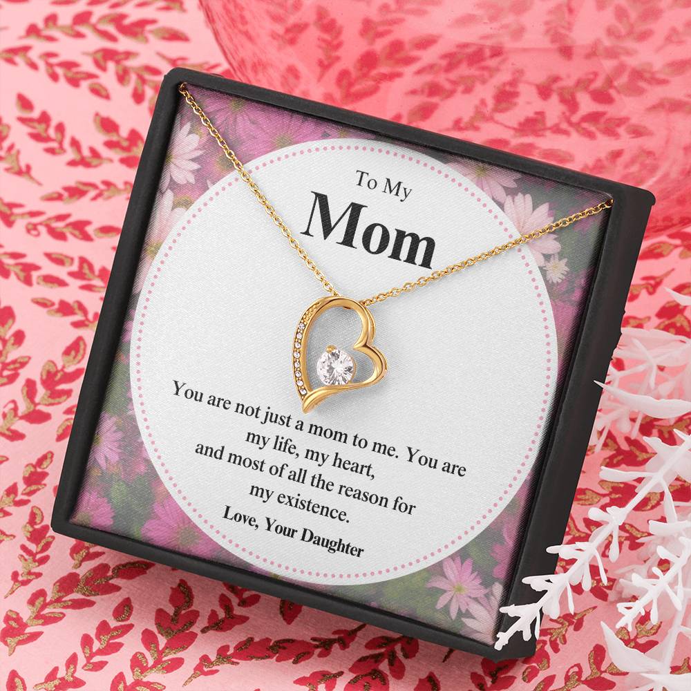 Daughter to Mom Necklace Gift with Message Card