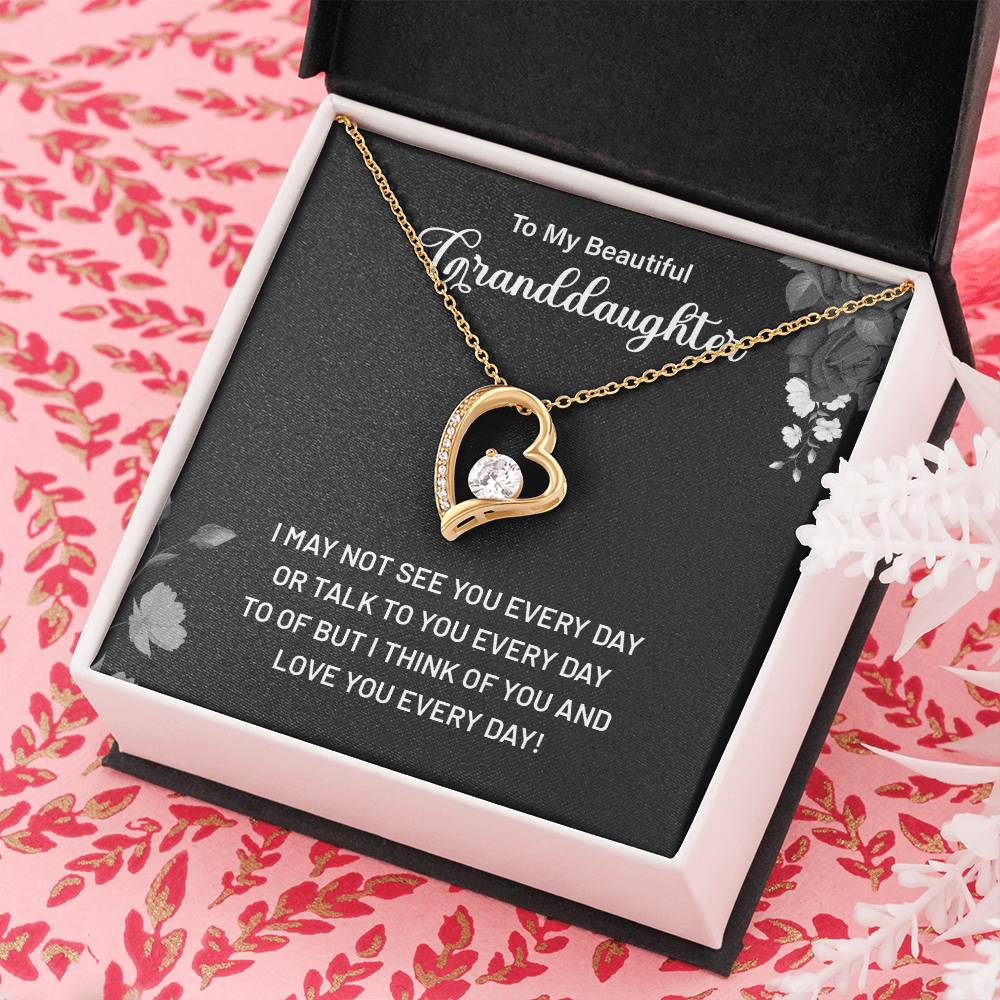 Granddaughter Gift Necklace from Grandma – Message Card