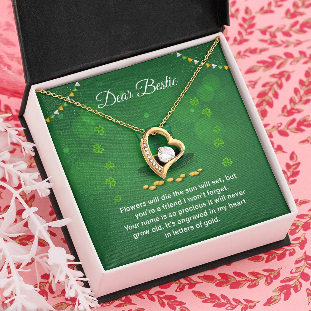 Dear Bestie, Friends Forever Keepsake Timeless Bonds Of Friendship Heartfelt Sentiments For Friends Golden Memories Jewelry Celebrate Our Connection Friendship Appreciation Gift Best Friend Love Necklace Gift From Brother, Sister