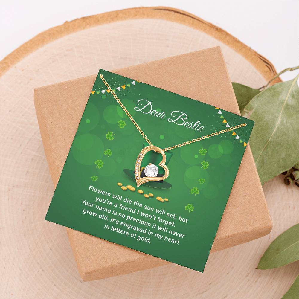 Dear Bestie, Friends Forever Keepsake Timeless Bonds Of Friendship Heartfelt Sentiments For Friends Golden Memories Jewelry Celebrate Our Connection Friendship Appreciation Gift Best Friend Love Necklace Gift From Brother, Sister