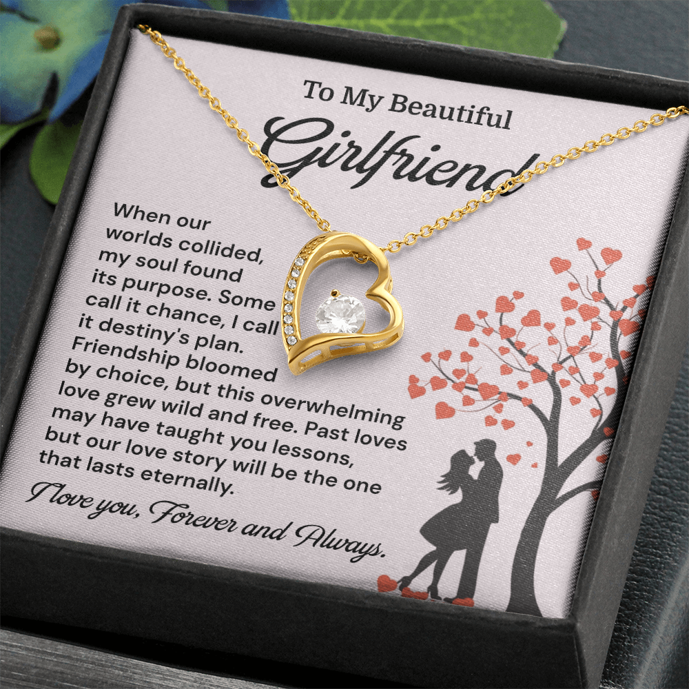 Girlfriend Necklace Gift with Eternal Love Card