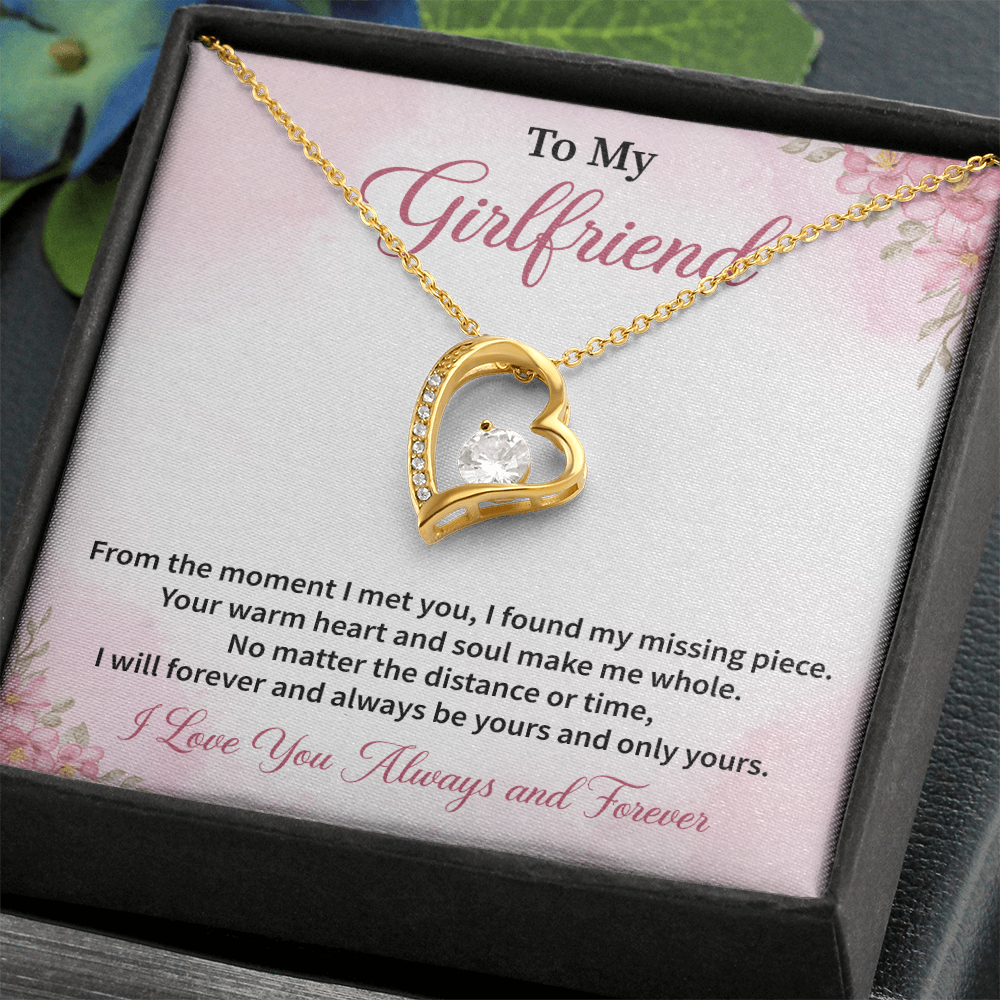 To My Girlfriend Forever Love Necklace Romantic Gift with Jewelry for Anniversary